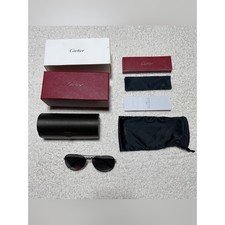 Authentic Cartier CT0083S 002 Aviator Sunglasses New Full Set