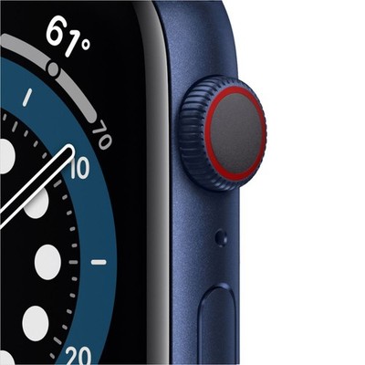 Apple Watch Series 6 GPS + LTE w/ 44MM Blue Aluminum Case & Deep