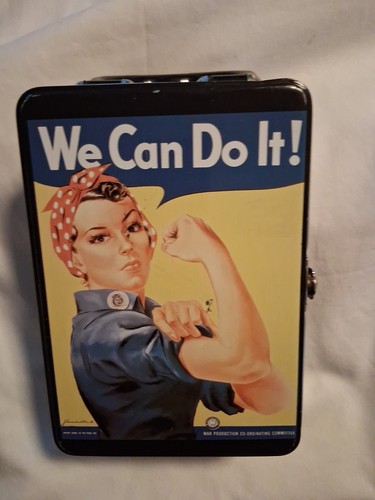 COLLECTIBLE 1999 WE CAN DO IT LUNCH TIN BOX WOMEN IN THE WAR 