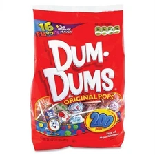 Dum Dum Pops Original Pops Candy - Assorted - Fat-free - 200 / Pack - Marjack