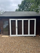 Liniar Upvc White Bifolds Doors White Folding Exterior Double Glazed Exterior