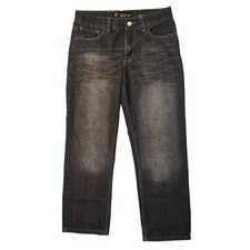 Akademiks Baggy Jeans Boys 12 Black Faded Y2K Hip Hop Skater Hipster Streetwear
