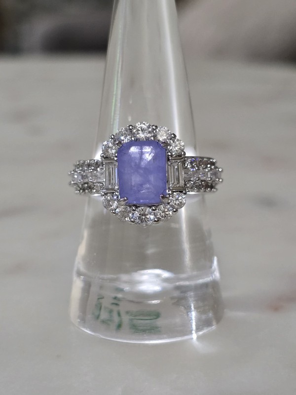 Bomb Party OG Ring “Moonrise Moment” LC Lavender Fluorite Fused quartz Size 8