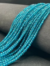 AAA London Blue Topaz Beads 4mm Faceted Rondelle 14" Strand Blue Topaz Gift