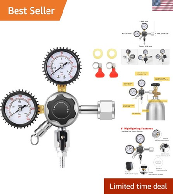 #ad Co2 Regulator Beer Keg Regulator Kegerator Dual Gauge Co2 Regulator Beer Keg ... $54.99