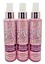 Bath & Body Works LOT of 3 A Thousand Wishes Diamond Shimmer Mist Spray 4.9 oz