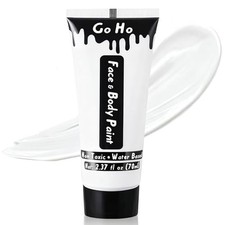 Go Ho White Face Body Paint Washable 2.37oz ,Clown White Makeup