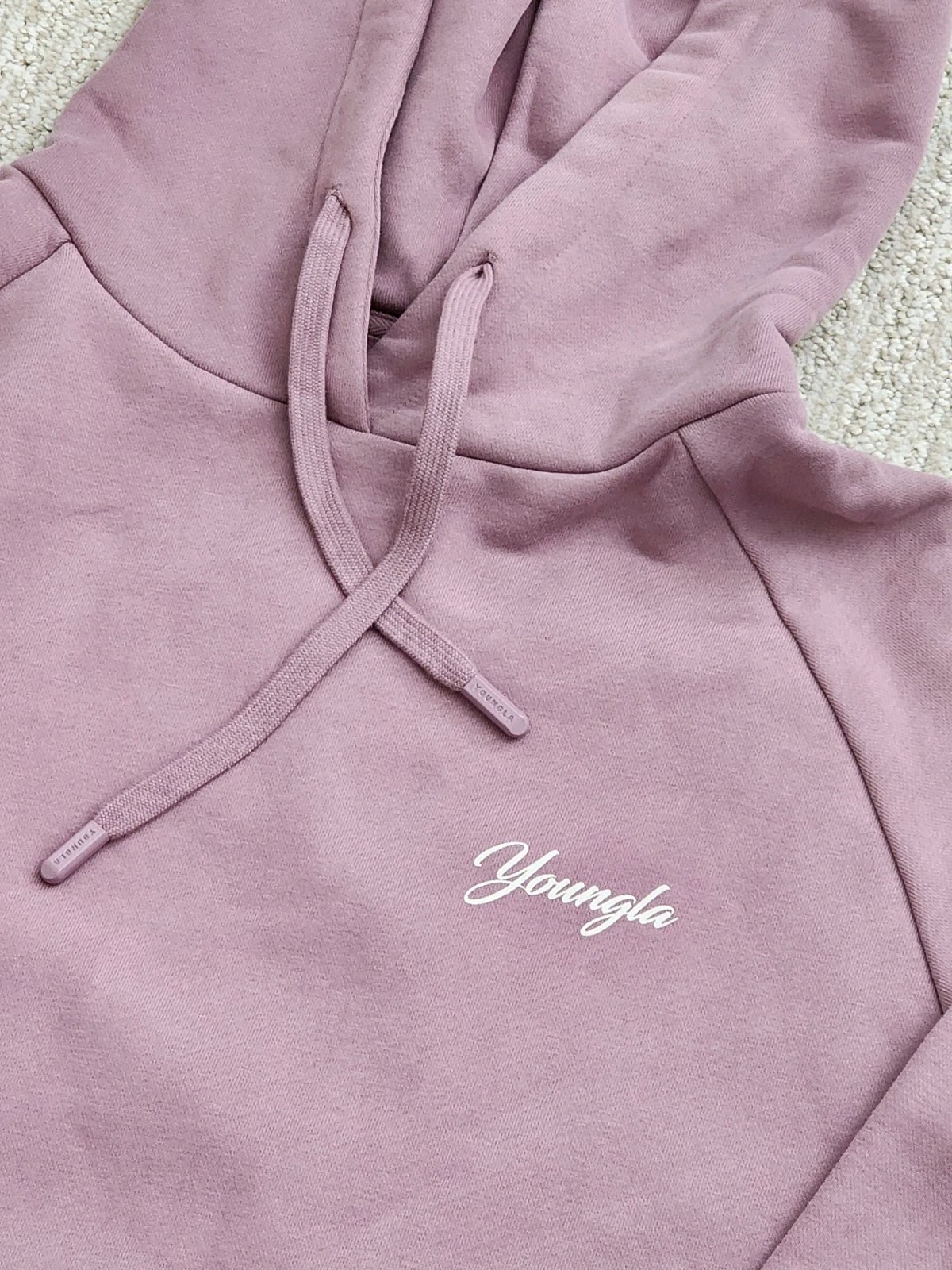 YoungLA Women’s Oversized XS Mauve Hoodie New