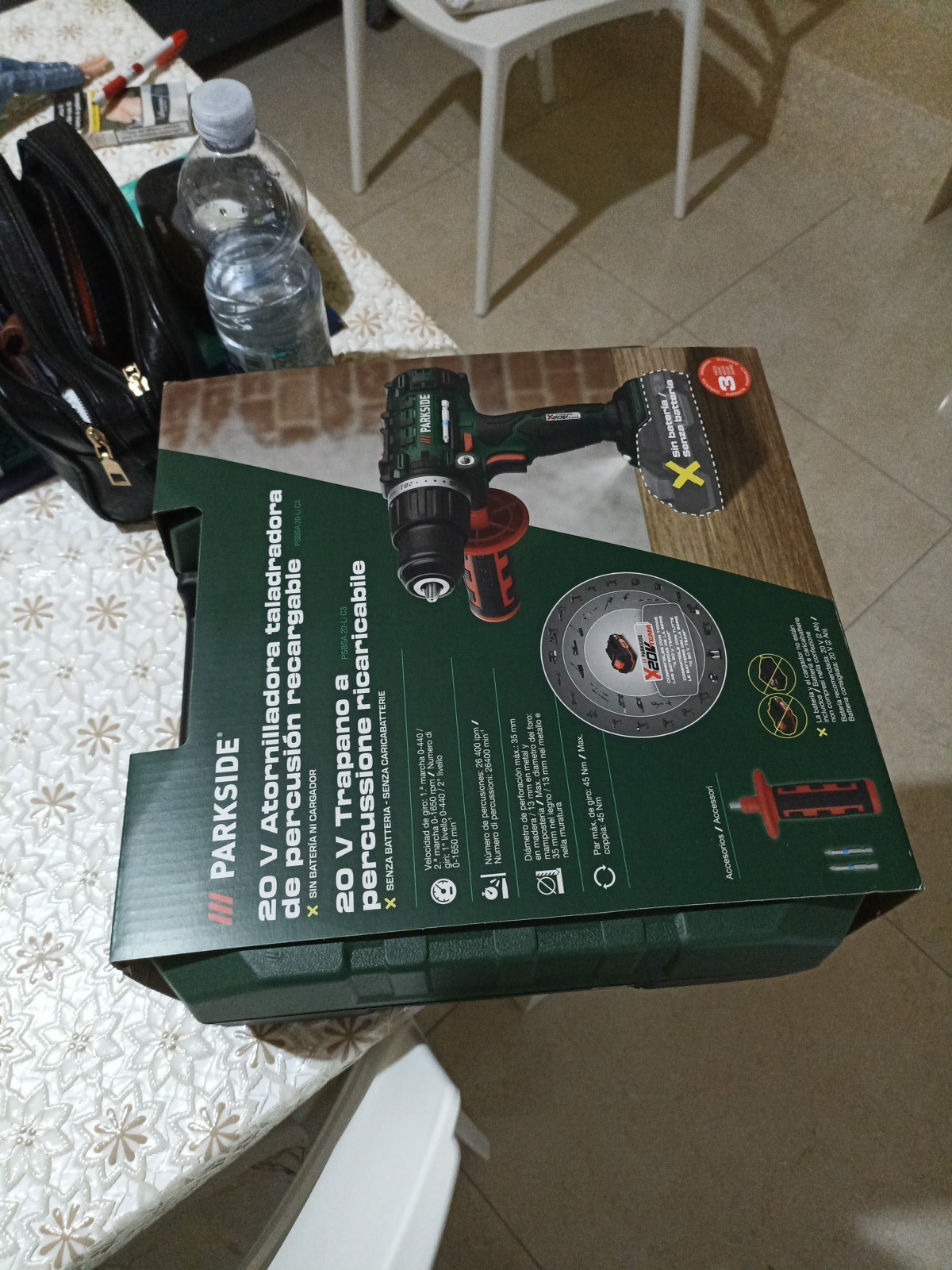 Trapano avvitatore Parkside PSBSA 20 v no batteria portatile ricaricabile foto 2