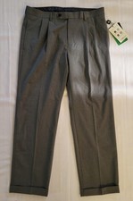 Lauren Ralph Lauren Pants Men's 34x30 Gray Classic Fit Ultraflex Pleated Slacks