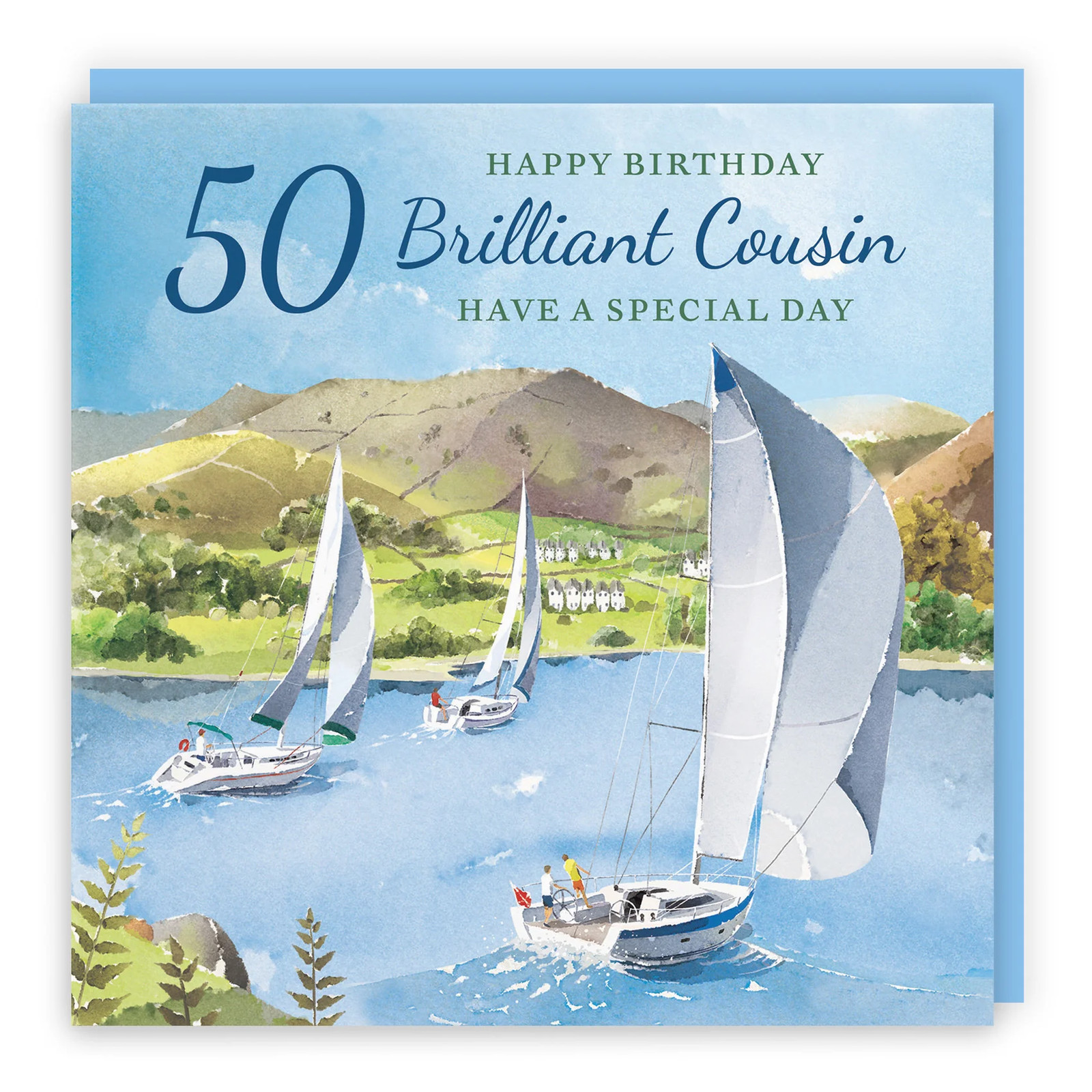 50th Cousin Birthday Card Sailing Boats Milo's Gallery