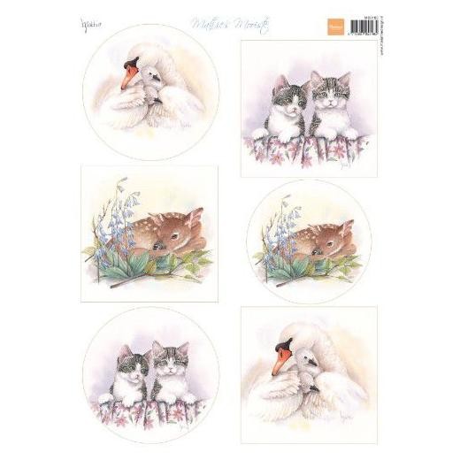 Marianne Design A4 Cardtoppers Sheet - Mattie‘s Baby Animals MB0183