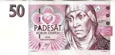 Tschechien Banknote Schein 50 Korun esk&yacute;ch 1997 Prague P-17c Serien E