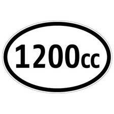 Vw 1200cc Oval Vinyl Decal Sticker Black White Euro Style 1200cc Vw 1200cc Oval Vinyl Decal Sticker Black White Euro Style 1200cc