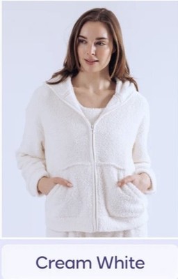 MellowSoft Zip-up Hoodie(XL) Cream White