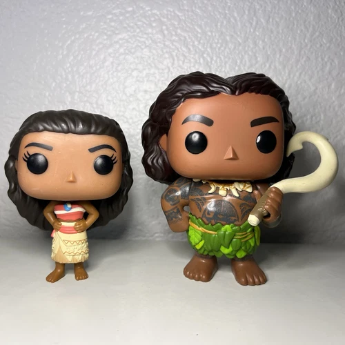 Funko Pop! Disney Movie Lot MOANA #213 MAUI #214 Vaulted Vinyl Loose OOB No Box