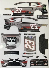 Custom 2023 Bubba Wallace #23 Star Wars 1/64 Scale NASCAR Peel & Stick Decals