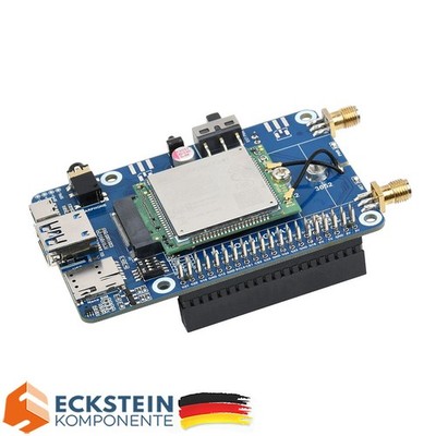 WaveShare SIM7600G-H M.2 4G HAT für Raspberry Pi LTE CAT4 High Speed 4G/3G GNSS