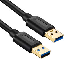USB 3.0 Male to Male Cable 6Ft,Usb to USB Cable with Gold-Plated Connector for H