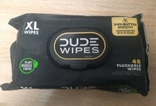 DUDE Flushable Wipes, XL Shea BUTTer Smooth Wet Wipes, 48Count "FREE SHIPPING"