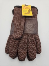 Vintage Ritzee Brown Chevron Women  s Dress Gloves NWT 1940s Wells Lamont Chicago