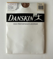 NWT Danskin High Performance Legwear Footed Tights Style 72, sz C Light Toast