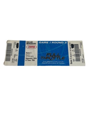 2003 WCF GAME 3 SA SPURS at DALLAS MAVERICKS NBA PLAYOFF TICKET DUNCAN 34PT 24RB