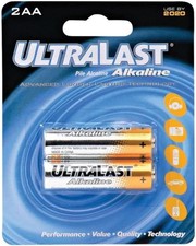 ULTRALAST ULA2AA ULA2AA AA Alkaline Batteries, 2 pk