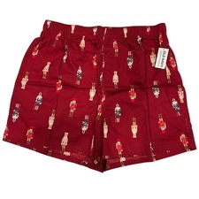 NWT OLD NAVY Boxer 3.5" Inseam Sz M-L-XL Red Christmas Nutcrackers #O12