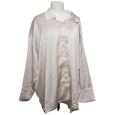 Primark, Nachthemd, Größe: M/L, Beige, Polyester, Batik, Satin, Damen #F5S