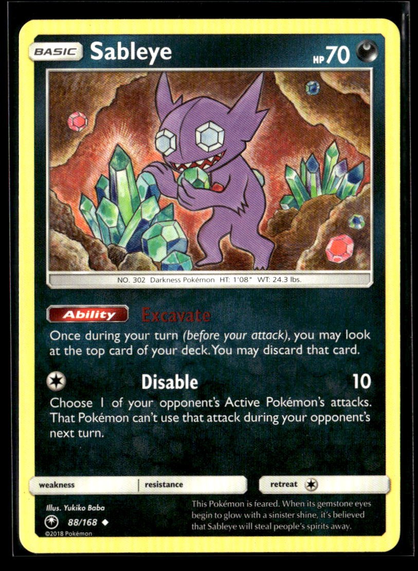 Sableye 88/168 SM - Celestial Storm NM