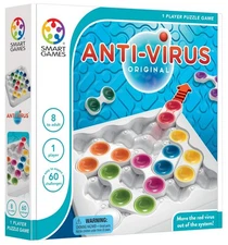 Smart Games - Anti-Virus, Puzzle Game with 60 Challenges, 7+ Years, Whie, Multic