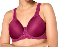 Breezies Natural Curves Underwire Bra 34C Berry A451455 Foam Cup 12060