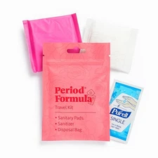 Period Pack / Travel Kit Sanitary Pad & Wipe & Liner & Sanitizer& Bag