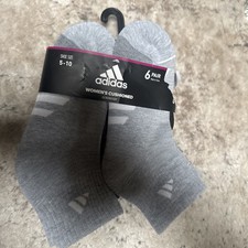 Adidas AEROREADY Women's Cushioned Socks 6 Pairs Grey/white 5-10