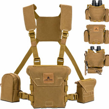 Waterproof Binocular Harness Chest Pack - Lightweight Bino Harness with Rangefin