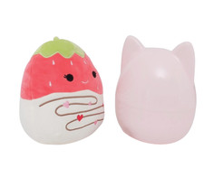 SQUISHMALLOWS EXCLUSIVE SCARLET STRAWBERRY DIPPED WHITE CHOCOLATE NEW + CAPSULE