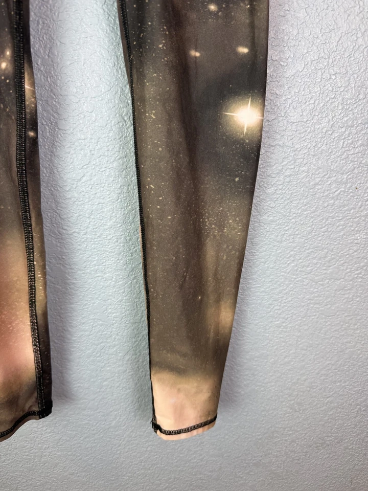 Leggings Teeki para mujer grandes con estampado espacial relámpago cintura alta pantalones de yoga Foto 3 de 4