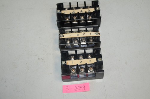 Sato ML-11 3 & 4 Pole Terminal Block Lot of 3 250 & 500 Volt 30 & 50 Amp Used