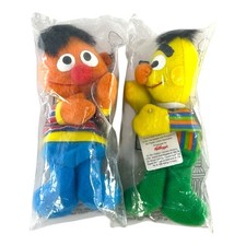 VTG  99 Sesame Street-Bert  Ernie Set-4" Mini Beans By Kellogg's New In Bag 