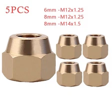 5Pcs Brass Flare Nut Fit For Tube O/D 6/8 mm Female Thread M12x1.25 Fitting NEW