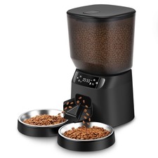 Automatic Cat Feeders for Two Cats, 5L/20 Cups Double Automatic Cat Food Disp...