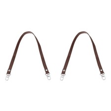 2 Pcs Leather Purse Handle Strap, 26" Purse Strap DIY Replacement Dark Brown