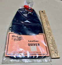 New Old Stock Black Hawk Cravotta Brothers Leather Hip Belt Recurve Bow Quiver 