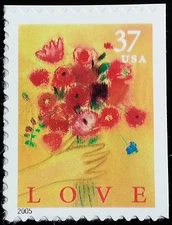 2005 37c Flower Bouquet, Love Scott 3898 Mint F/VF NH