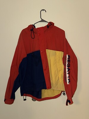 Vintage 1990s Color Block Regatta Sport Windbreaker Light Jacket OVERSIZED