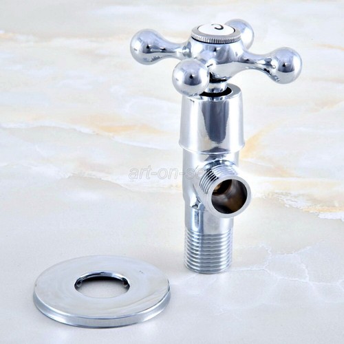 Válvula de ángulo de latón de 1/2" cromo pulido válvula de parada de agua para inodoro aav014 - Imagen 8 de 8