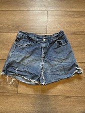 Vintage Chopped Levi s Women s Large Pocket Dark Wash Shorts Sz M