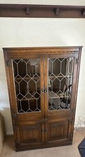 Vintage Old Charm Wood Brothers/Oak/Bookcase and Cupboard
