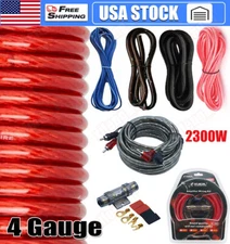 4 Gauge Car Audio Cable Kit Amplifier Install Amp RCA Subwoofer Sub Wiring 2300W